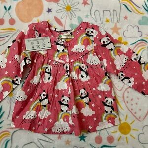Pink Panda and‎ Rainbow girl top